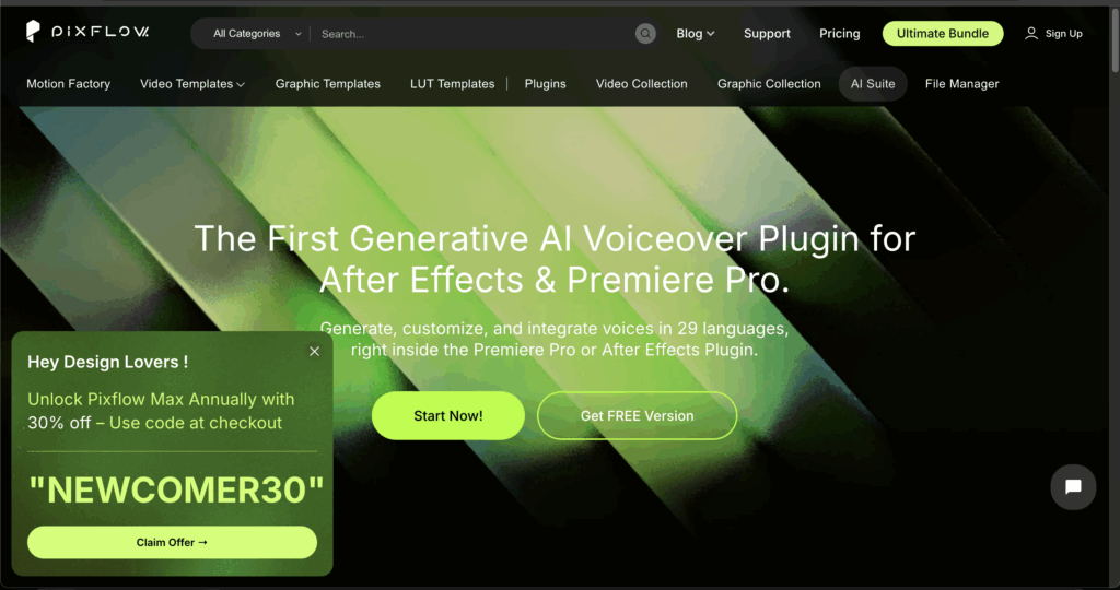 Pixflow AI Voiceover